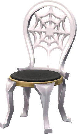 silla terrorífica blanca