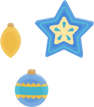 décorations étoile bleue