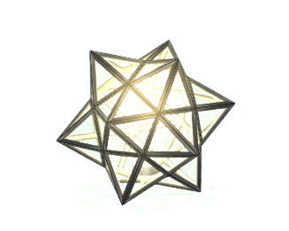 lámpara poliedro estrella