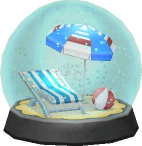 beach snow globe