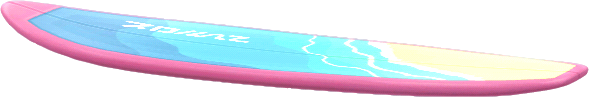 planche de surf colorée