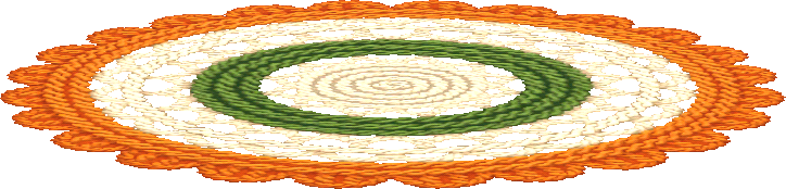 tapis tricoté multicolore