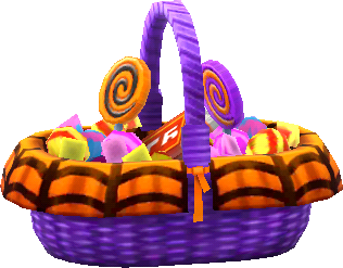 trick-or-treating basket