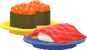 鮪魚壽司與鮭魚卵壽司組合