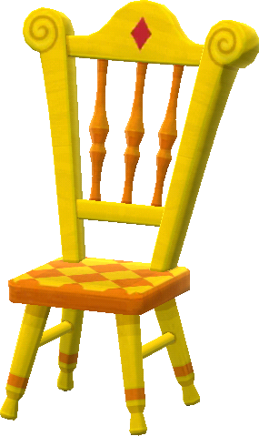 chaise à thé jaune