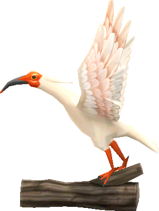 estatua ibis crestado