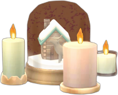 boule à neige et bougies