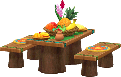 tropical-fruit feast set