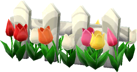Tulpen-Gartenzaun