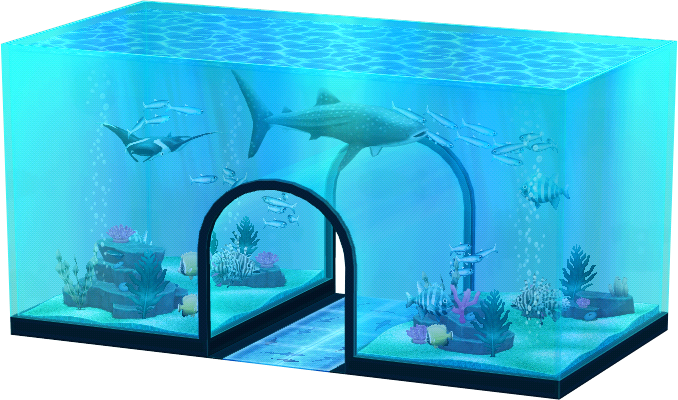 tunnel aquarium géant