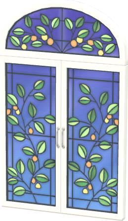 Weiß-Glaspflanzenfenster