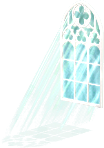 ventana gótica luz blanca
