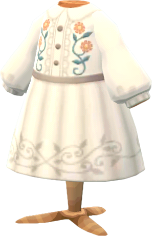 white prairie dress