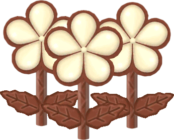 Weiß-Schokoblumen