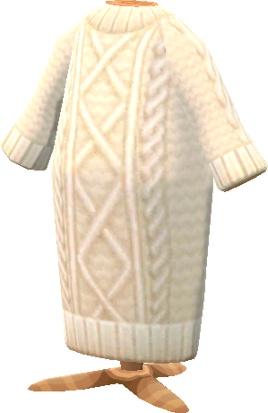 robe tricotée blanche