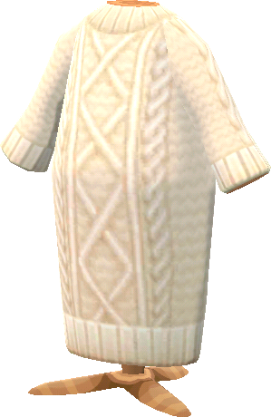 white knit dress