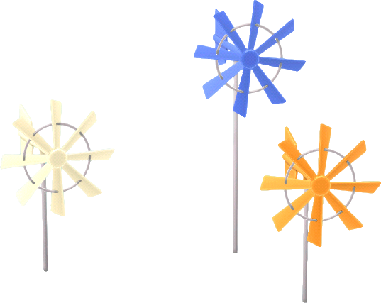 colorful wind spinners