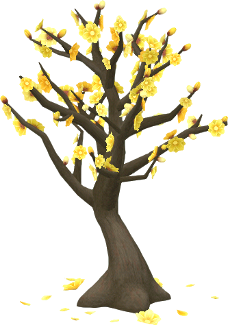 árbol de flores amarillas