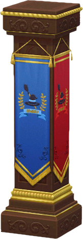 columna con insignias