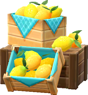 레몬 수확 나무 상자