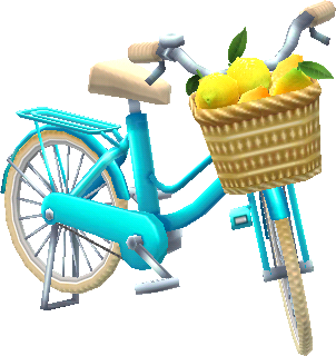 bici cestino con limoni
