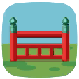 red garden fence