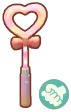 閃亮心型手杖‧粉紅色