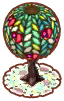 stained-glass apple tree