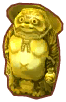 gold tanuki statue