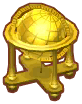 gold world globe