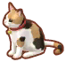 calico cat statue