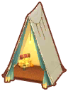 snuggly triangle tent
