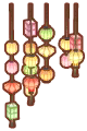 lanternes colorées susp. A