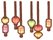 lanternes colorées susp. B