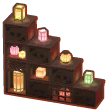 stepped lantern shelves
