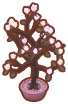 pot arbre fleurs brillantes