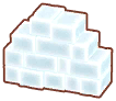 blocs de glace bleus