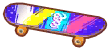  Neonfarben-Skateboard