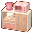 櫻花色廚房櫃
