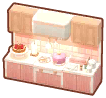 sakura-pink kitchen