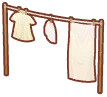 洗後衣服及毛巾