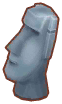 gray moai statue