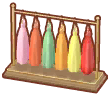 colorful dress rack