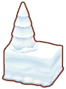 montículo de nieve abeto