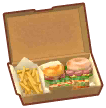 boîte burgers et frites