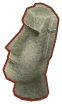 statua Moai marrone