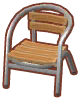 metal-and-wood chair