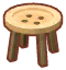 wooden button stool
