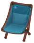 chaise de camping bleue