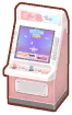 粉紅色直立型遊戲機